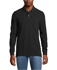 Lands' End Men's Comfort First Long Sleeve Mesh Pique Polo Shirt