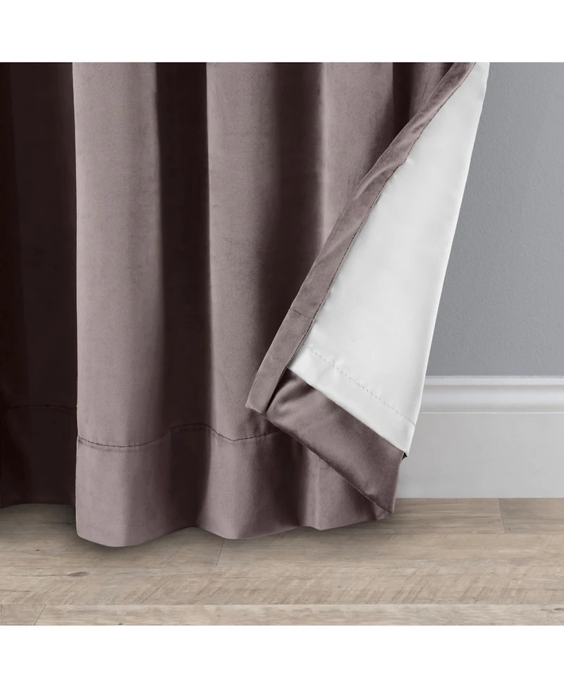 Ricardo Premium Velvet Rod Pocket With Back Tabs Panel Curtain 50"W x 96"L