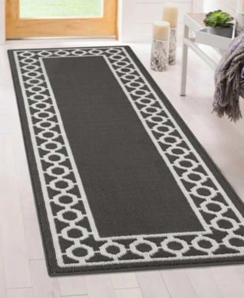 Jean Pierre Christine Trellis Border Tufted Runner Rugs