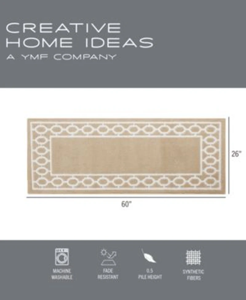 Jean Pierre Christine Trellis Border Tufted Runner Rugs