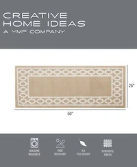 Jean Pierre Christine Trellis Border Tufted Runner Rugs