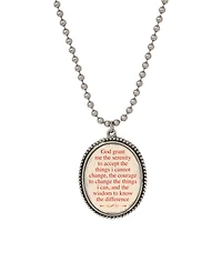 Symbols of Faith God Grant me the Serenity Oval Pendant Necklace
