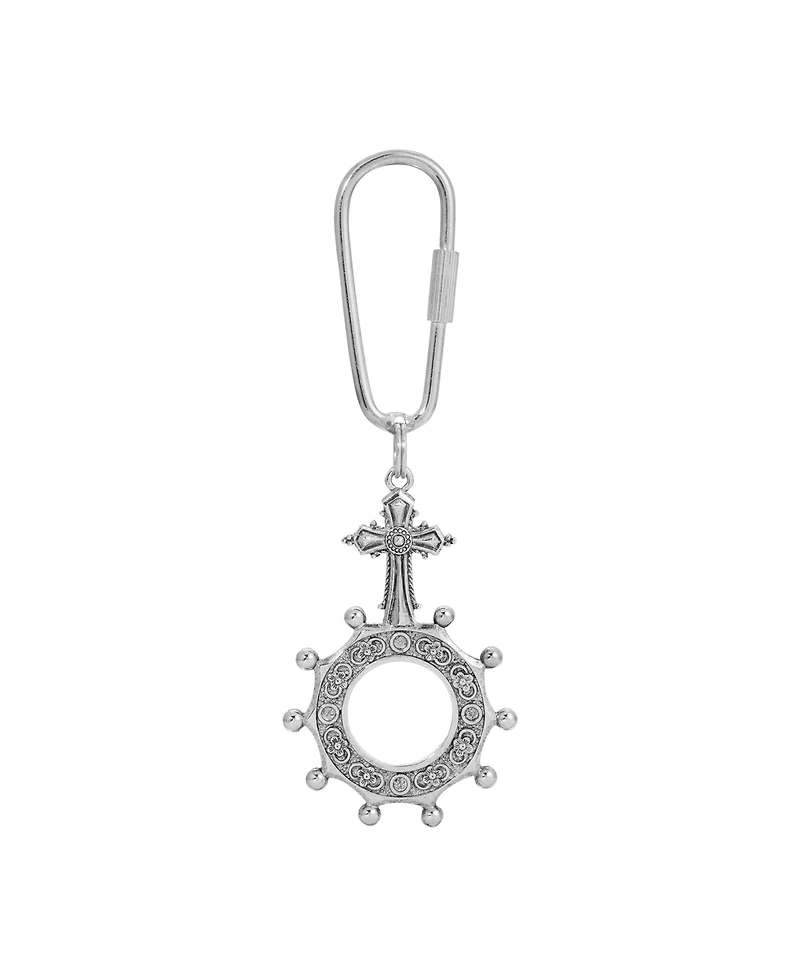 Symbols of Faith Rosary Prayer Ring Key Fob