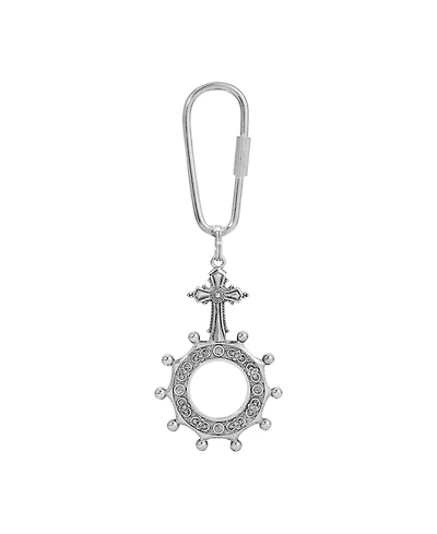 Symbols of Faith Rosary Prayer Ring Key Fob