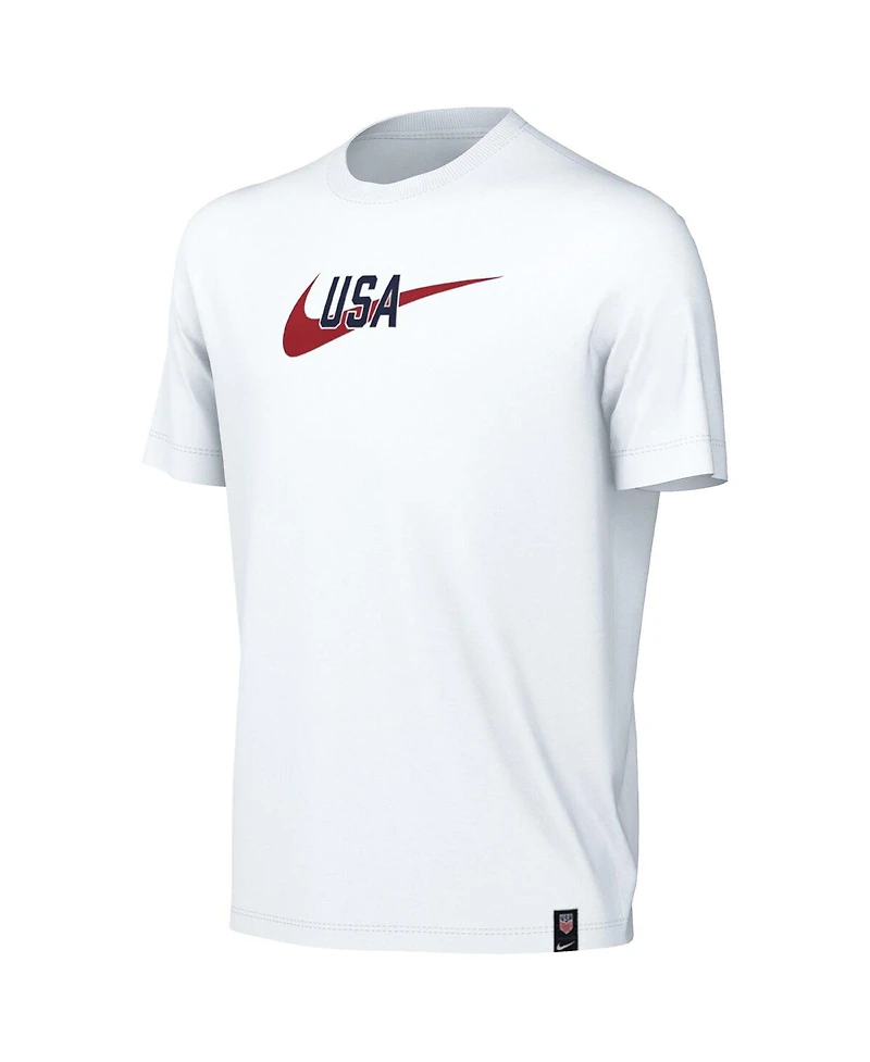 Big Boys and Girls Nike White Usmnt Swoosh T-shirt