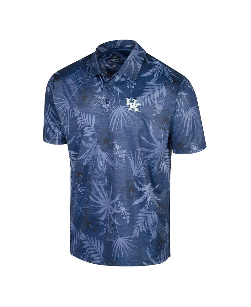 Men's Colosseum Royal Kentucky Wildcats Palms Team Polo Shirt
