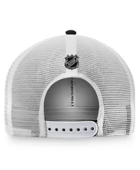 Men's Fanatics Black, White Chicago Blackhawks Authentic Pro Trucker Snapback Hat
