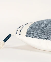 Rizzy Home Modern Stripe Tassal Decorative Pillow, 20" X