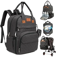 KeaBabies Rove Diaper Bag with Changing Pad, Waterproof Baby Bag, Travel