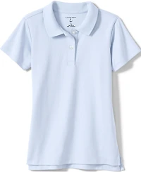 Lands' End Girls Short Sleeve Feminine Fit Interlock Polo Shirt