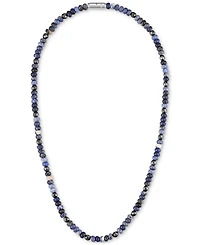 Bulova Men's Marine Star Beaded 22" Necklace in Sterling Silver