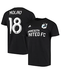 Men's adidas Kevin Molino Black Minnesota United Fc Go To Name and Number T-shirt