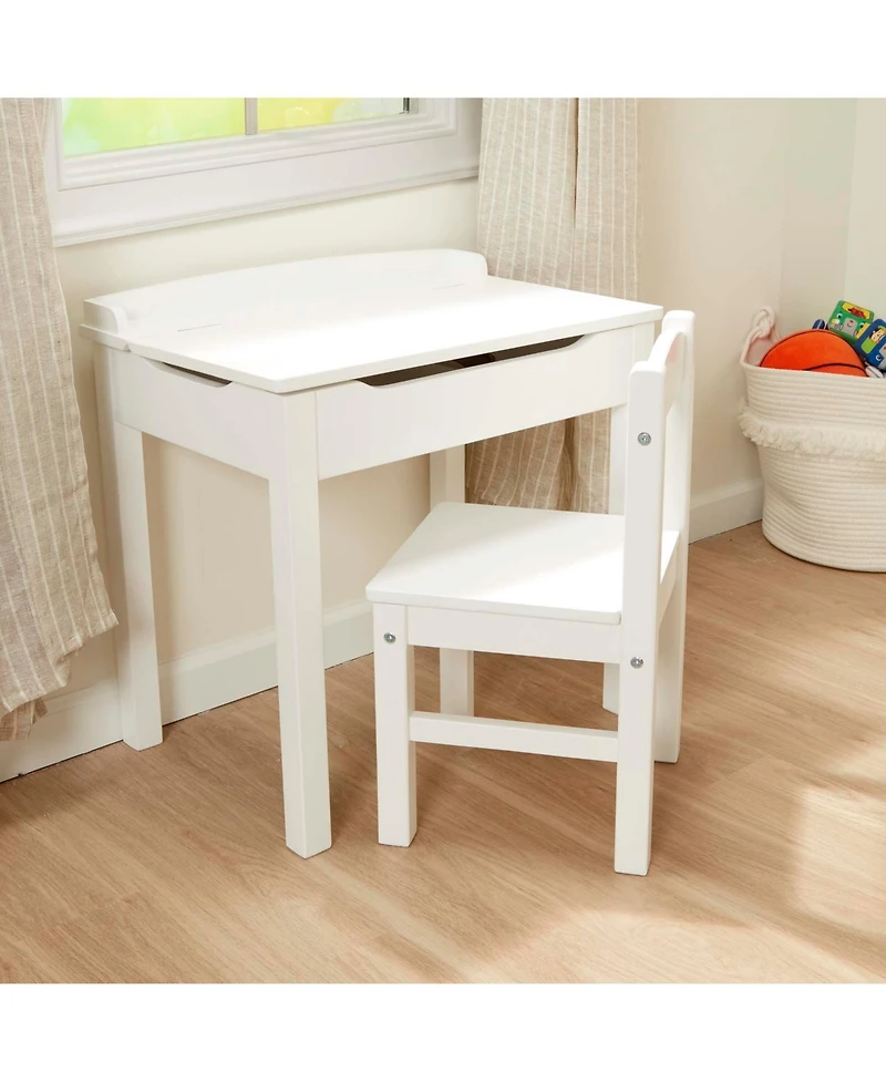 Melissa & Doug Wooden Child's Lift-Top Desk & Chair