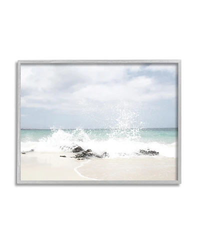 Stupell Industries Beach Coast Wave Splash Framed Giclee Art, 16" x 1.5" x 20"