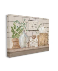 Stupell Industries Relax Uplifting Bathroom Scene Canvas Wall Art, 16" x 1.5" x 20"