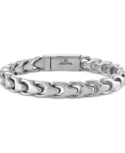 Bulova Men's Link Bracelet in Stainless Steel