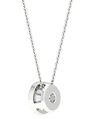 Diamond Solitaire 18" Pendant Necklace (1/2 ct. t.w.) in 14k White Gold