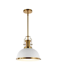 Homer 13" 1-Light Modern Industrial Iron Led Dome Pendant