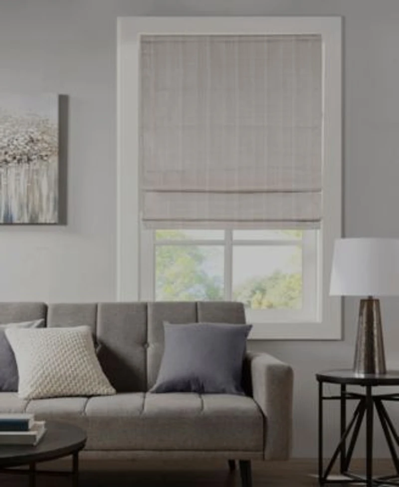 Madison Park Galen Basketweave Total Blackout 1 Piece Roman Shade Collection