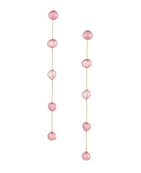 Ettika 18K Gold Plated Brass Dripping Freshwater Pearl Earrings