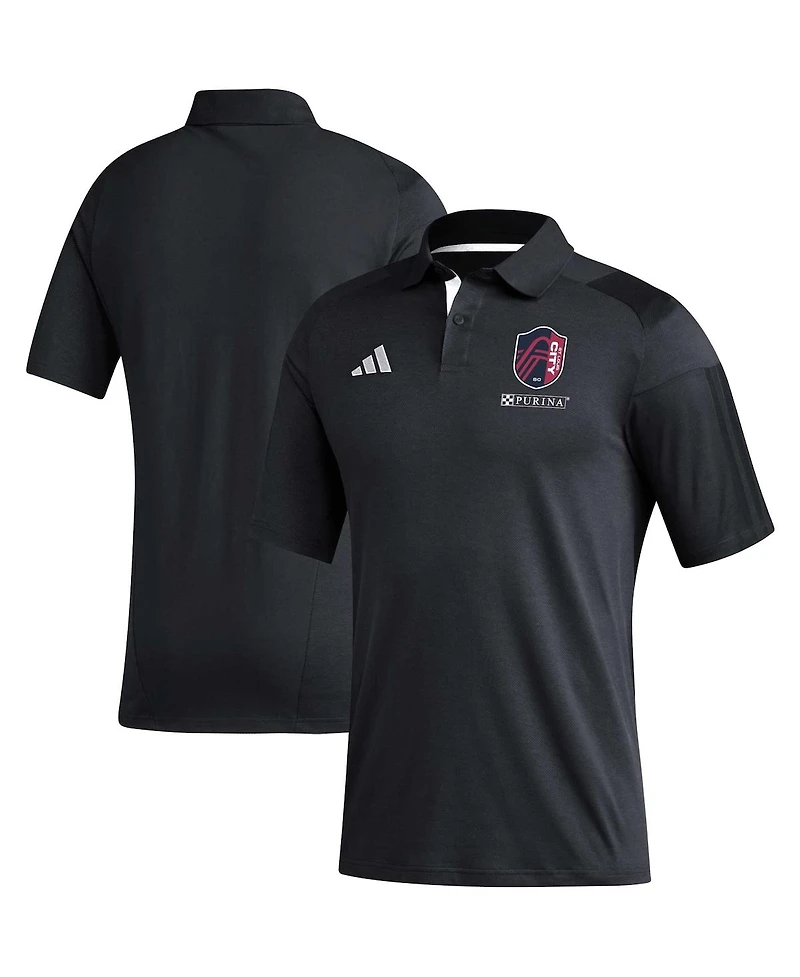 Men's adidas Black St. Louis City Sc 2023 On-Field Training Polo Shirt