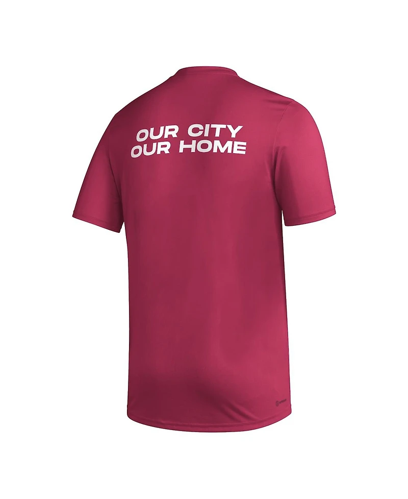 Men's adidas Red St. Louis City Sc Team Jersey Hook Aeroready T-shirt