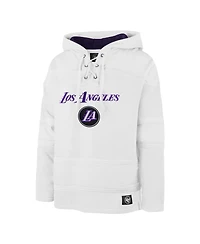 Men's '47 Brand White Los Angeles Lakers 2022/23 Pregame Mvp Lacer Pullover Hoodie - City Edition