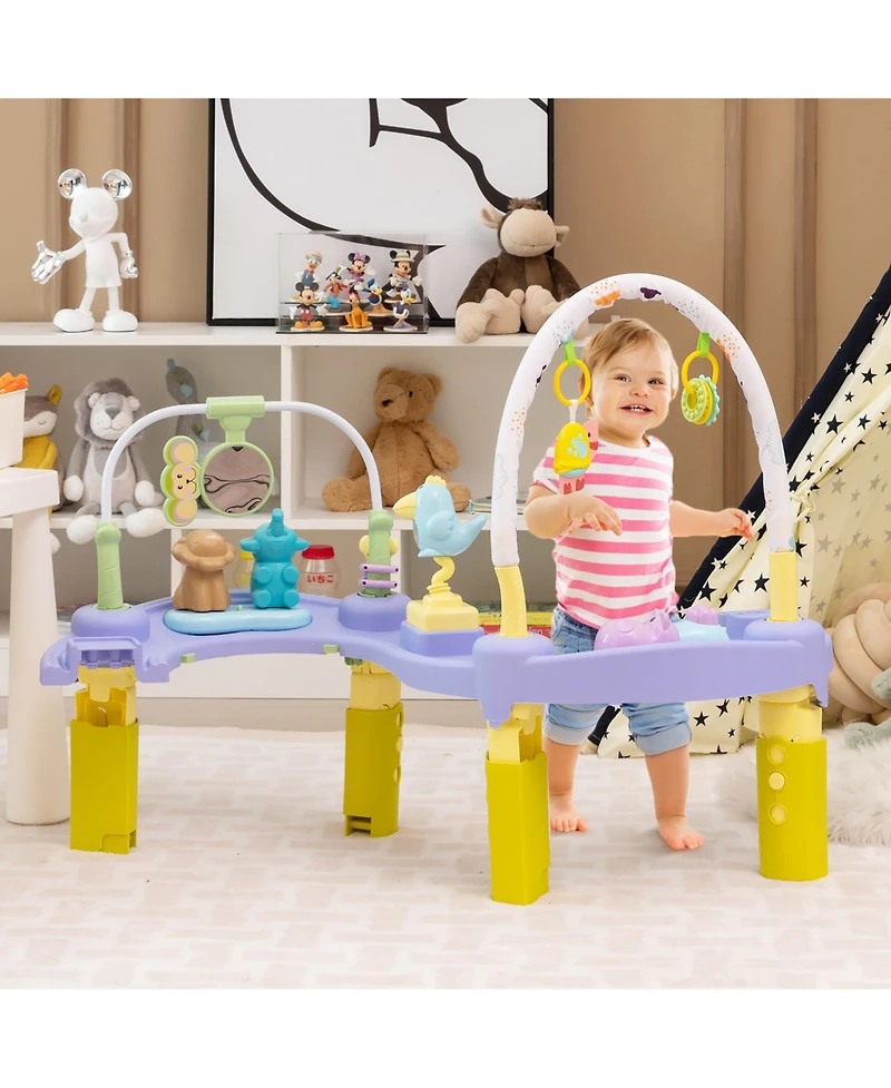 Costway Toddler 3-in-1 Activity Center Bouncing Saucer w/ 3-position