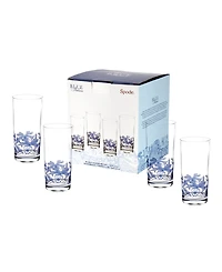 Spode Blue Italian Highball Glasses, Set of 4