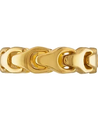 Bulova Men's Link Ring 14k Gold-Plated Sterling Silver
