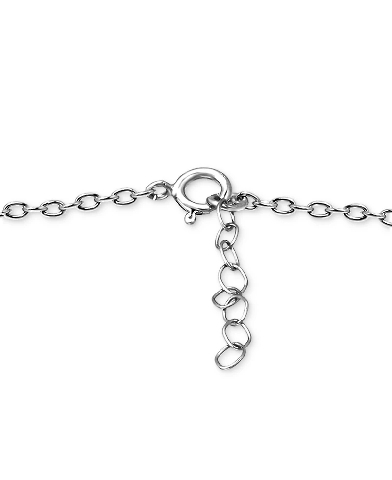 Giani Bernini Cubic Zirconia Dangle Cross Ankle Bracelet in Sterling Silver, Created for Macy's