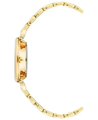 Anne Klein Women's Three Hand Quartz Round Gold-Tone Alloy Link Bracelet Watch, 30mm