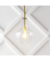 Watts 10.5" 1-Light Mid-Century Modern Iron, Glass Led Pendant