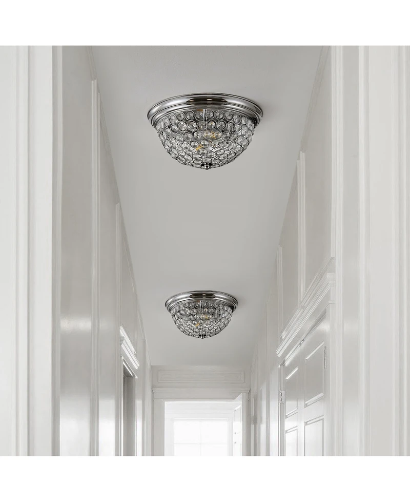 Malia 12" 1-Light Traditional Transitional Iron Led Flush Mount