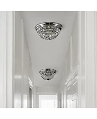 Malia 12" 1-Light Traditional Transitional Iron Led Flush Mount