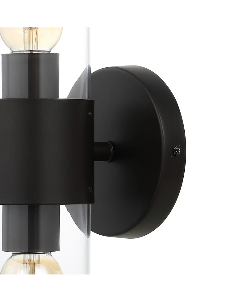 Quinn 15.5" 2-Light Farmhouse Industrial Iron, Acrylic Led Sconce