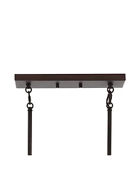 Abbott 34" 4-Light Farmhouse Industrial Iron, Glass Linear Led Pendant