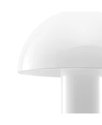 Boletus 10.75" Contemporary Bohemian Rechargeable, Cordless Iron Integrated Led Mushroom Table Lamp