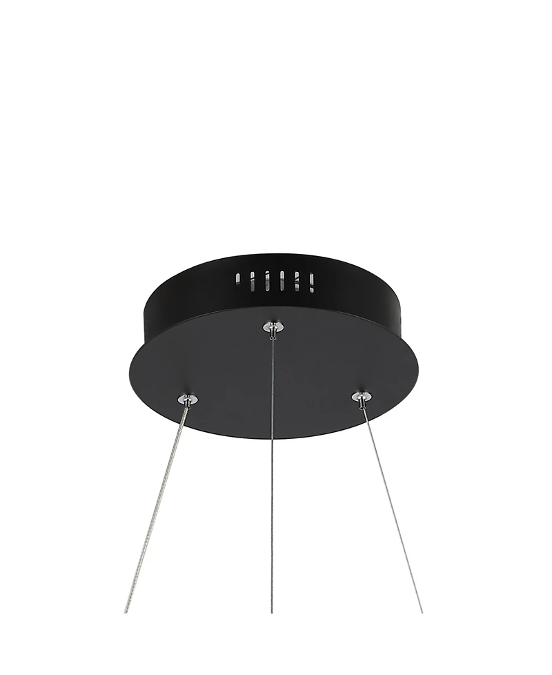 Baxter 23.5" 1-Light Modern Contemporary Aluminum Integrated Led Hoop Pendant