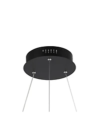 Baxter 23.5" 1-Light Modern Contemporary Aluminum Integrated Led Hoop Pendant