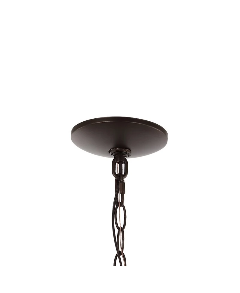 Manteo 8.25" 1-Light Farmhouse Industrial Iron, Glass Outdoor Led Pendant