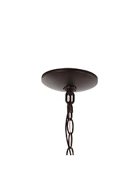 Manteo 8.25" 1-Light Farmhouse Industrial Iron, Glass Outdoor Led Pendant