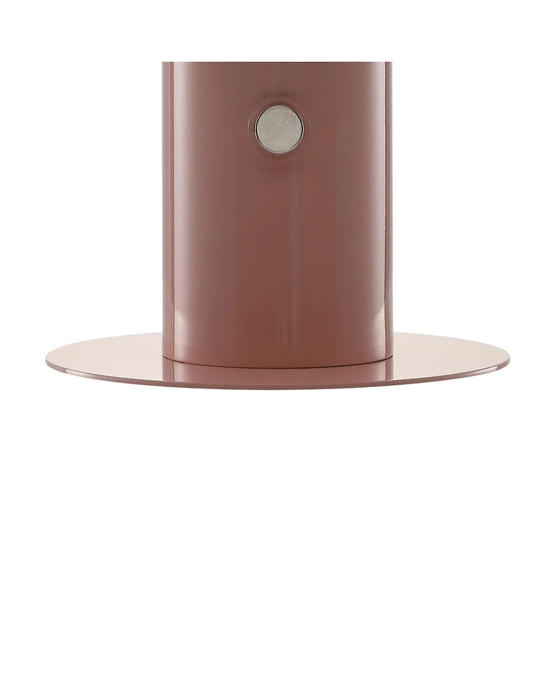 Boletus 10.75" Contemporary Bohemian Rechargeable, Cordless Iron Integrated Led Mushroom Table Lamp