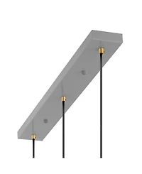 Apollo 33.5" 3-Light Mid-Century Modern Iron Adjustable Linear Led Pendant
