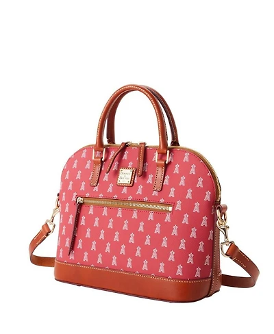 Women's Dooney & Bourke Los Angeles Angels Signature Domed Zip Satchel Purse