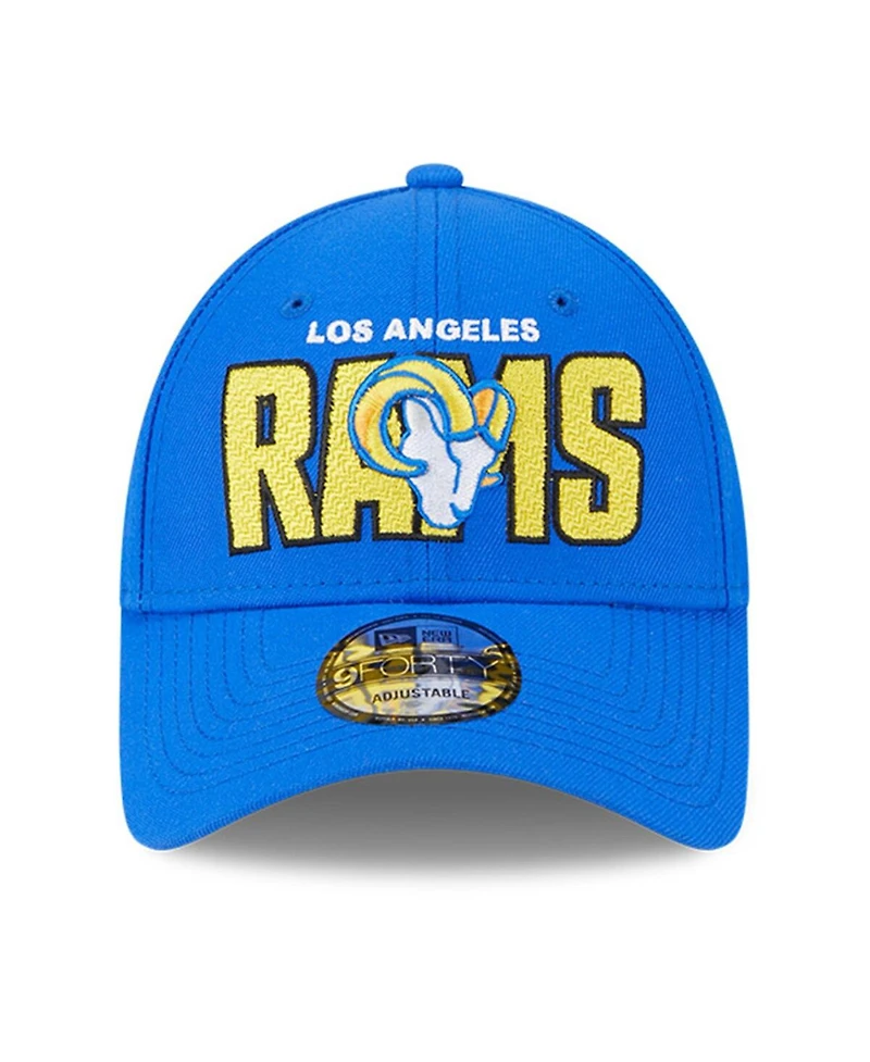 Men's New Era Royal Los Angeles Rams 2023 Nfl Draft 9FORTY Adjustable Hat