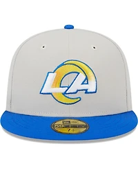 Men's New Era Khaki, Royal Los Angeles Rams Super Bowl Champions Patch 59FIFTY Fitted Hat