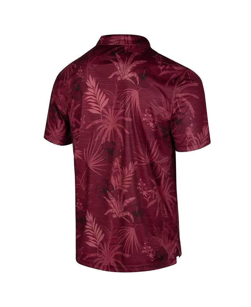 Men's Colosseum Maroon Minnesota Golden Gophers Palms Team Polo Shirt