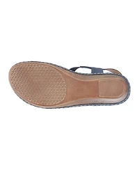Gc Shoes Women's Beck Flower Detail Wedge Sandals