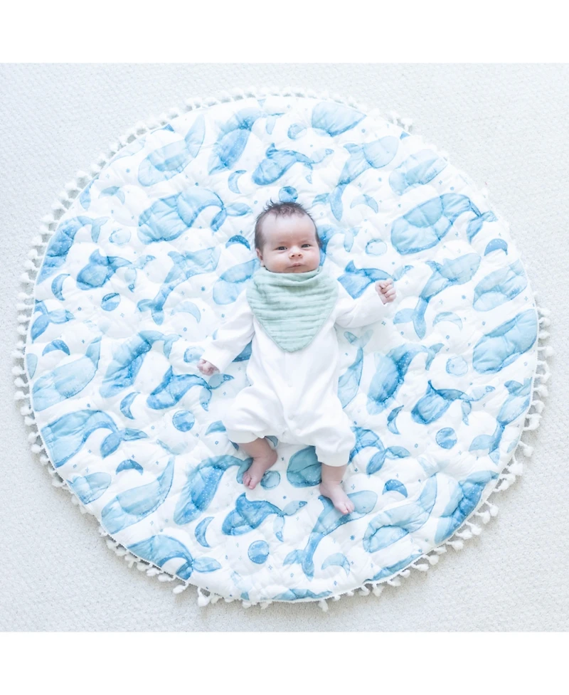 Crane Baby Baby Boys Bandana Muslin Bibs, 3 Piece Set